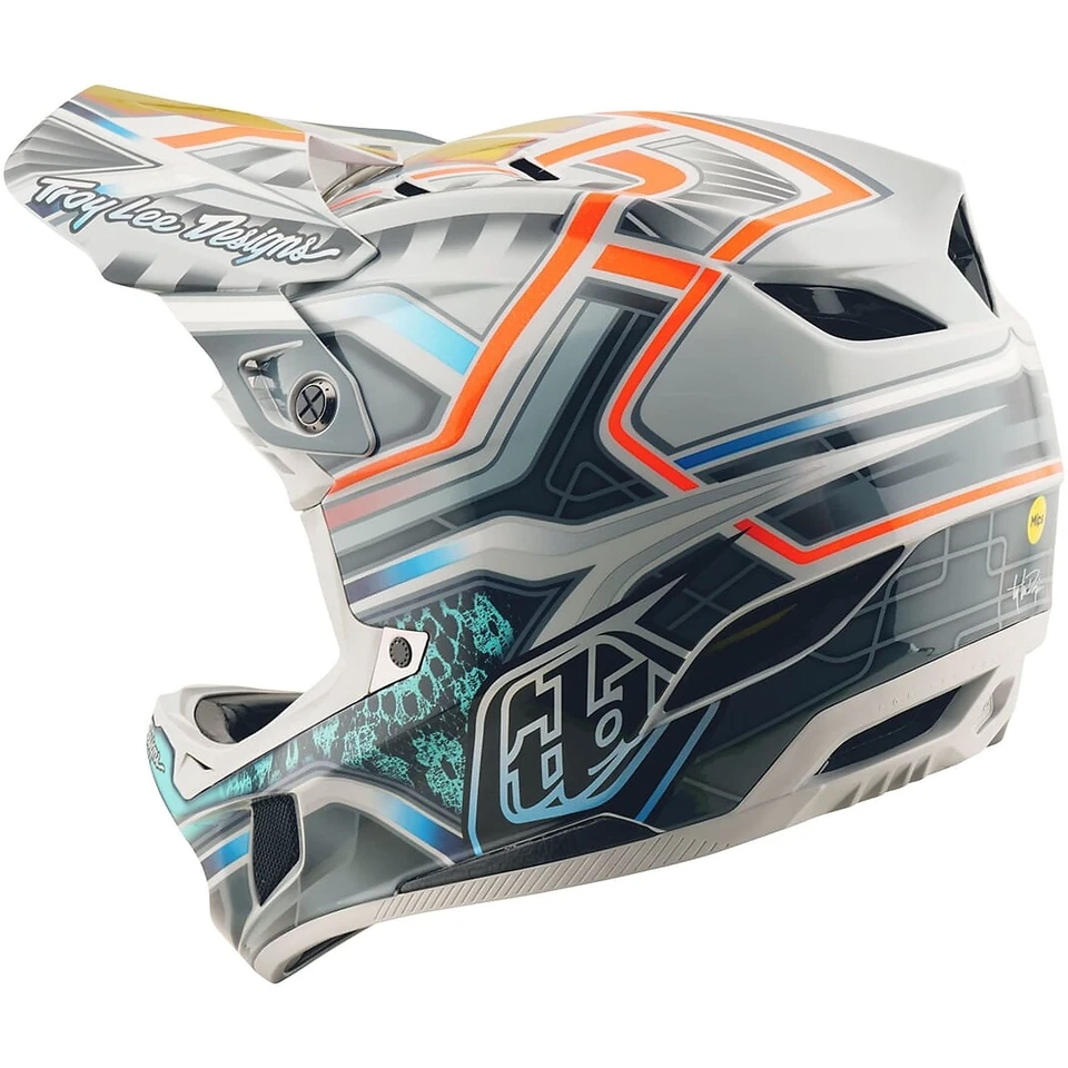 Troy Lee Designs D4 Composite with MIPS Helmet TLD BMX MTB DH Lowrider - Gray - Image 3 of 4