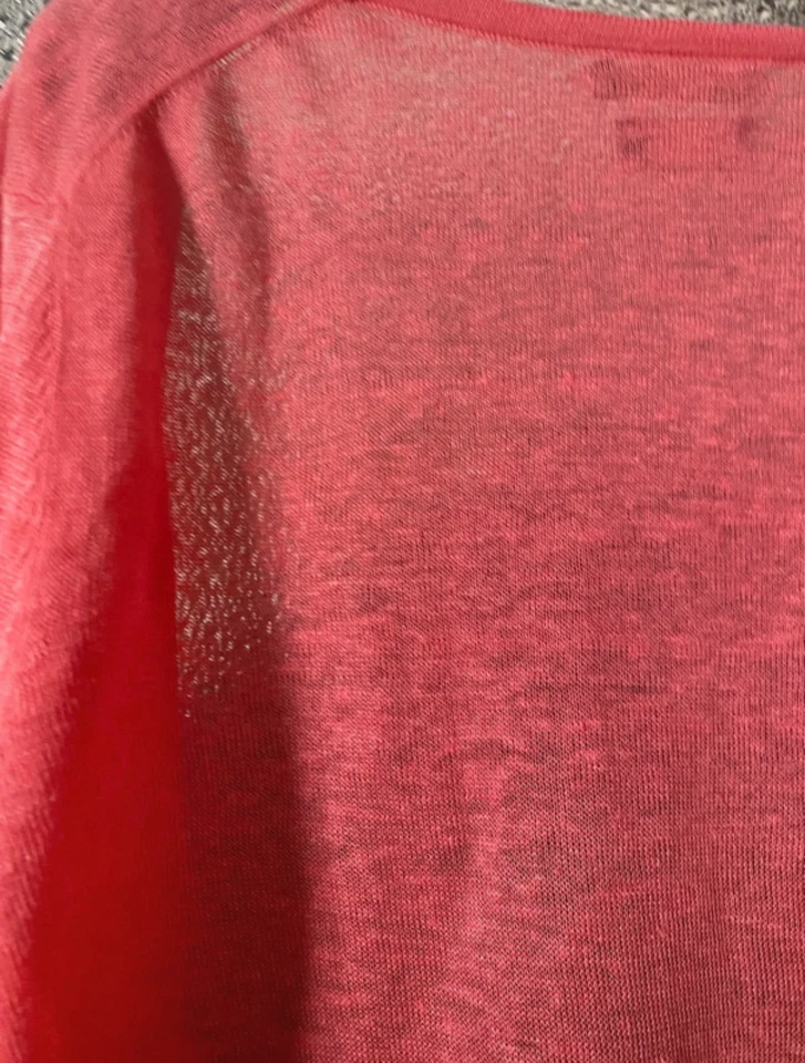 Gilet Massimo Dutti 100 % lin – Taille 38 – Corail no - Photo 4/4