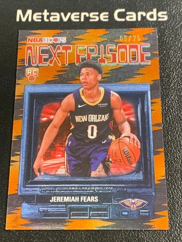 2025-26 Topps NBA Hoops Next Episode Pixel Burst Orange Jeremiah Fears RC 5/25