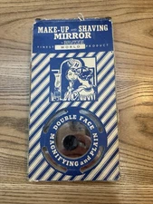 Vintage Brytone Shaving Makeup Mirror Double Sided With Box Magnifying 1950s