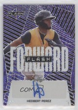 2021 Leaf Flash Flash Forward Purple 5/75 Hedbert Perez #HP1 Auto 0c3