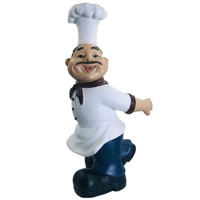 Artistic Resin Chef Statue Wine Bottle Rack for Displaying and Storing Wine