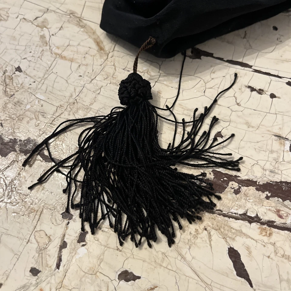 Bolsa mendigos vintage estilo década de 1920 expansível preta - Imagem 3 de 4