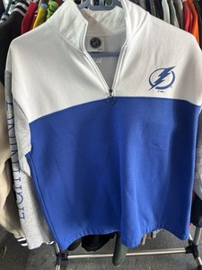 NHL Women's Blue White Tampa Bay Lightning Fleece Jacket Small