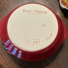 Set of 4 of EMILE HENRY Red Individual Au Gratin Baking Dishes