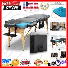 Memory Foam Massage Table Portable Foldable Massage Bed Height Adjustable 72...