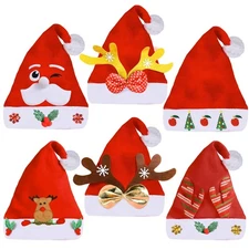 KatchOn Santa Hat for Kids and Adults - Pack of 6 | Christmas Party Decoratio...