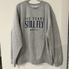 Delta Airlines 100 Years Still Fly Crewneck Sweatshirt - Size XL - New