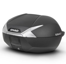 BAULETTO MOTO TOP CASE SHAD SH47 47LT X 2 CASCHI INTEGRALI + PIASTRA ATTACCO
