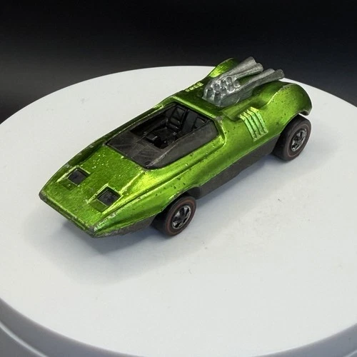 Vintage Hot Wheels Redline Peeping Bomb Light 🍏 Green US - Good Condition