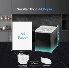 Ice Maker Machine Countertop, Portable Ice Cube Maker With Self-Cleaning, 14KG I