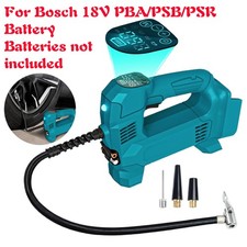 Cordless Cars Air Compressor Tyre Inflator Pump LCD For Bosch 18V PBA Battery