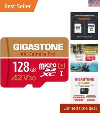 High-Speed 128GB Micro SD Card for Action Cameras - 4K Recording & Recovery