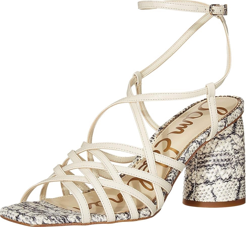 Sam Edelman Daffodil Womens  Snake Print Block Heels Strappy Size 8