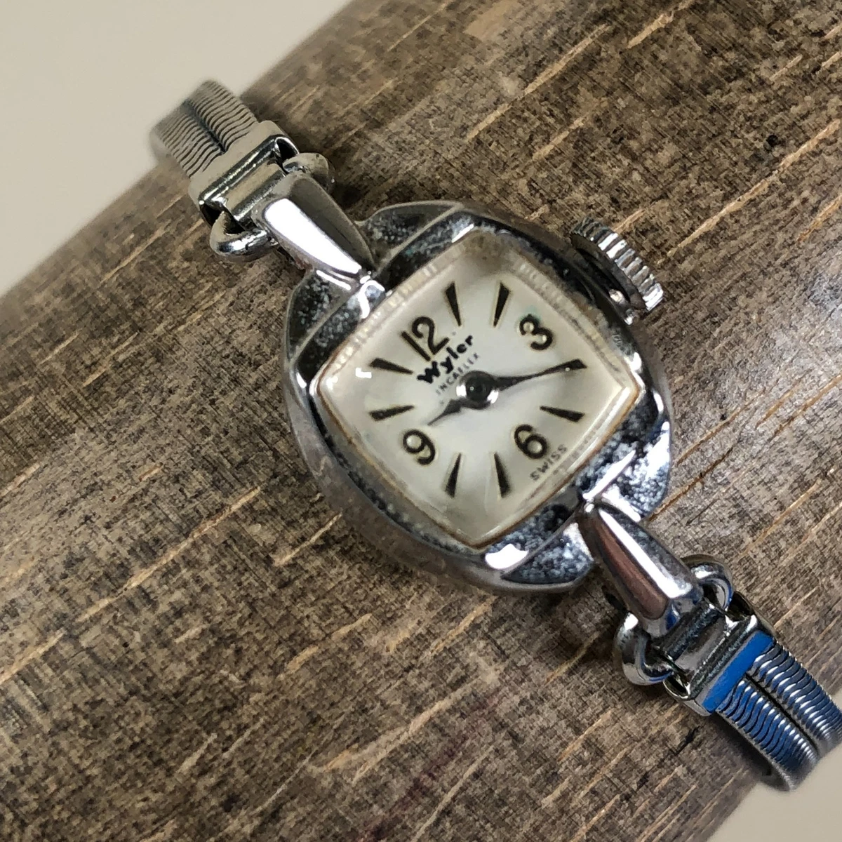 Vintage Wyler Incaflex 14K White Gold Diamond Ladies Cocktail Watch 2.3CT Wyler main image 4
