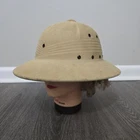 Vintage Pith Helmet Hat Vietnam War Era US Military Sun Visor USMC Hard Shell