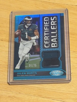 2025 Panini Certified Ballers Mirror Jalen Hurts Teal Patch 4/75 #CBM-JHS