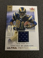 2004 Ultra Football Ultra Performers Gold Torry Holt Game Used Serial #29/88