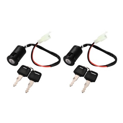 GOOFIT 2 Stück 2 Draht Zündschlüssel Schalter Ersatz für 50cc 70cc 90cc 110cc... 