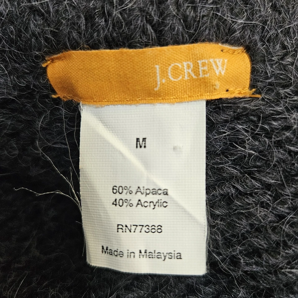 Suéter Abrigo Plumero Mujer J Crew M Azul Cuello Largo Tejido Mezcla Alpaca Foto 4 de 4