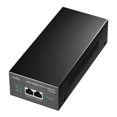 CUDY 60W PoE+/PoE Injector POE300 Netzwerk Switch 1Gbps Power over Ethernet Plug