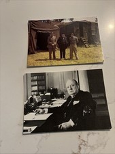 WWll Vintage PhotoPost Cards. Winston Churchill In Normandy & 10 Downing St.