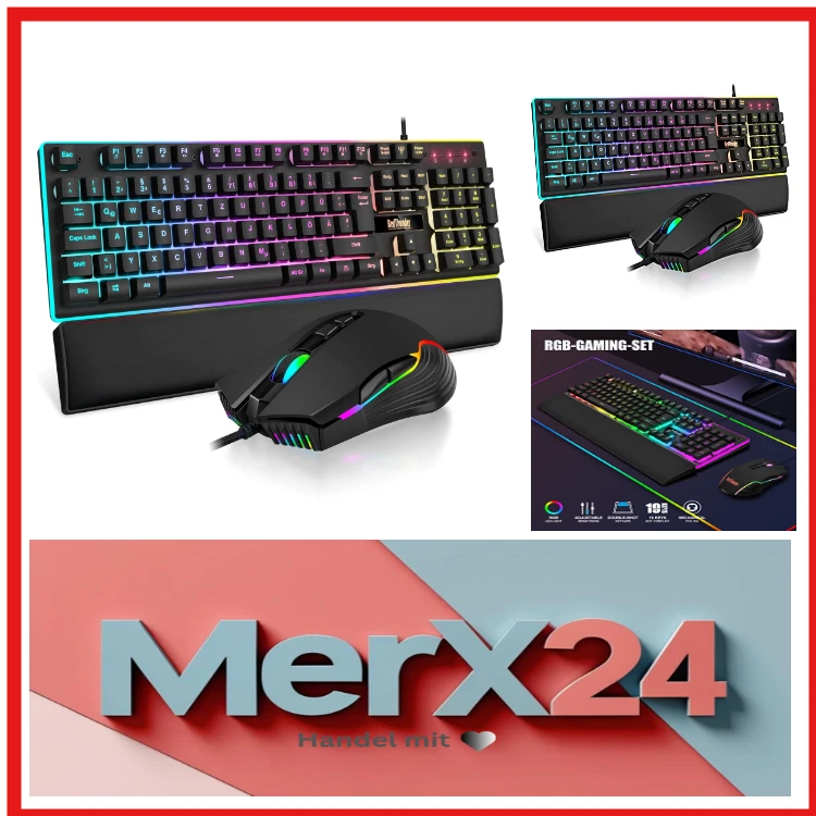 RedThunder K10 RGB Gaming-Tastatur | Metallplatte | Handballenauflage