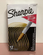 12/pack Sharpie Metallic Fine Point Permanent Markers METALLIC GOLD 1823887