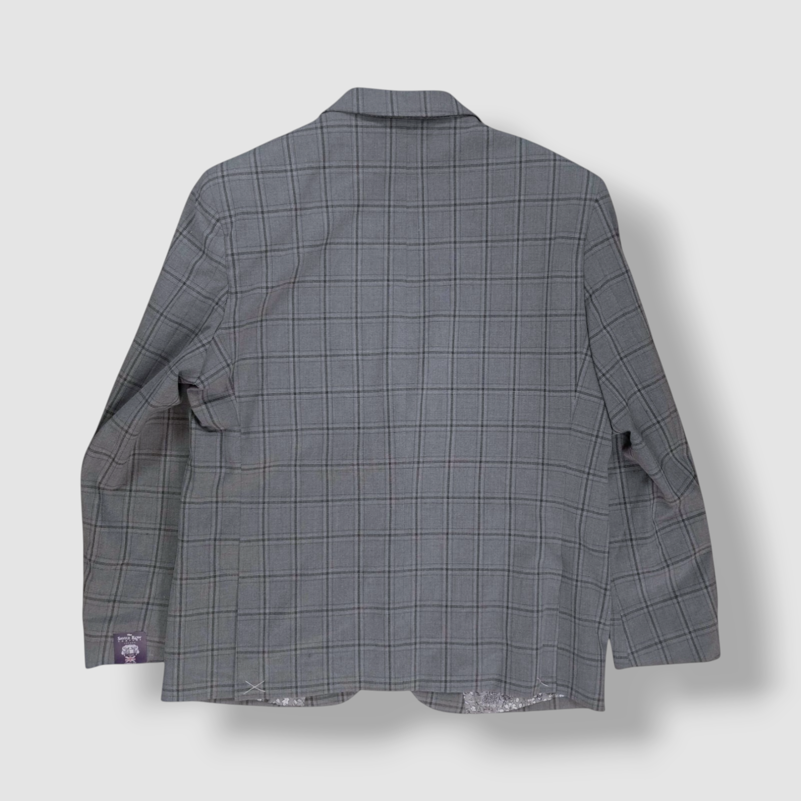 FILA The Savile Row Company Uomo Grigio Hoxton Check 2 Pezzi Tuta Giacca Pantaloni Taglia 40R