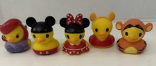 5 Disney DUCKZ Rubber Ducks Ariel/Mickey/Minnie/Pooh/Tigger by Jazwares
