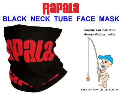 RAPALA BLACK NECK TUBE FACE MASK NECK WARMER CAP SKULL CAP BEANIE HAT BALACLAVA
