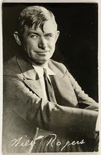 Vintage Will Rogers RPPC Real Photo Postcard with Kodak Stamp Box