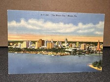Miami Florida Aerial View Postcard