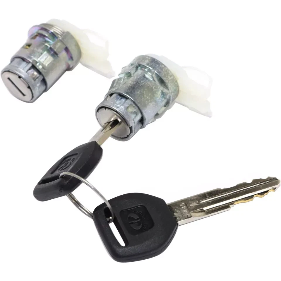 New Set of 2 Door Lock Cylinders Civic For Honda Acura Integra Prelude CRX Pair Foto 2 de 4