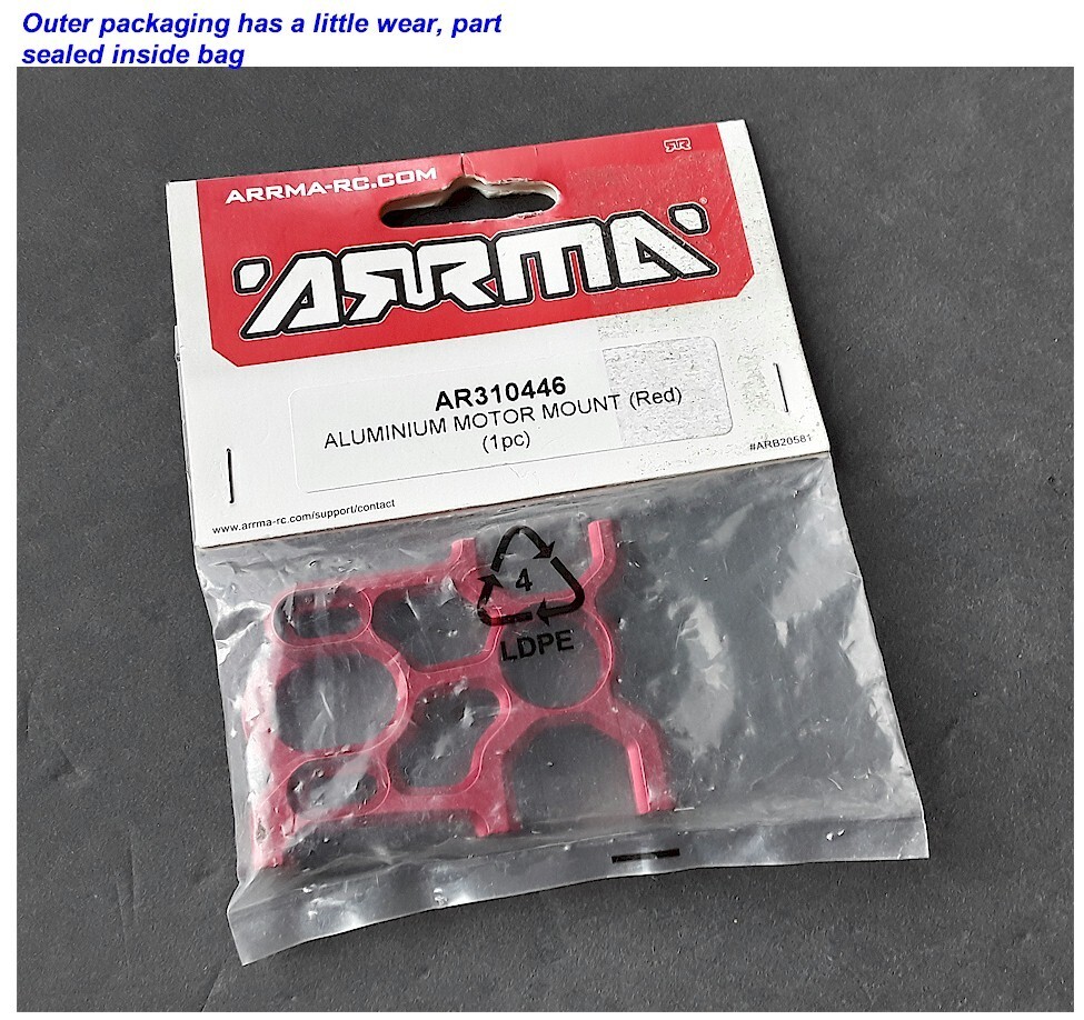 ARRMA AR310446 Motor Mount Aluminum Red Typhon Kraton Notorious | eBay