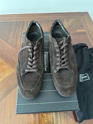 $1200 Ermenegildo Zegna Brown Suede Men display picture 3