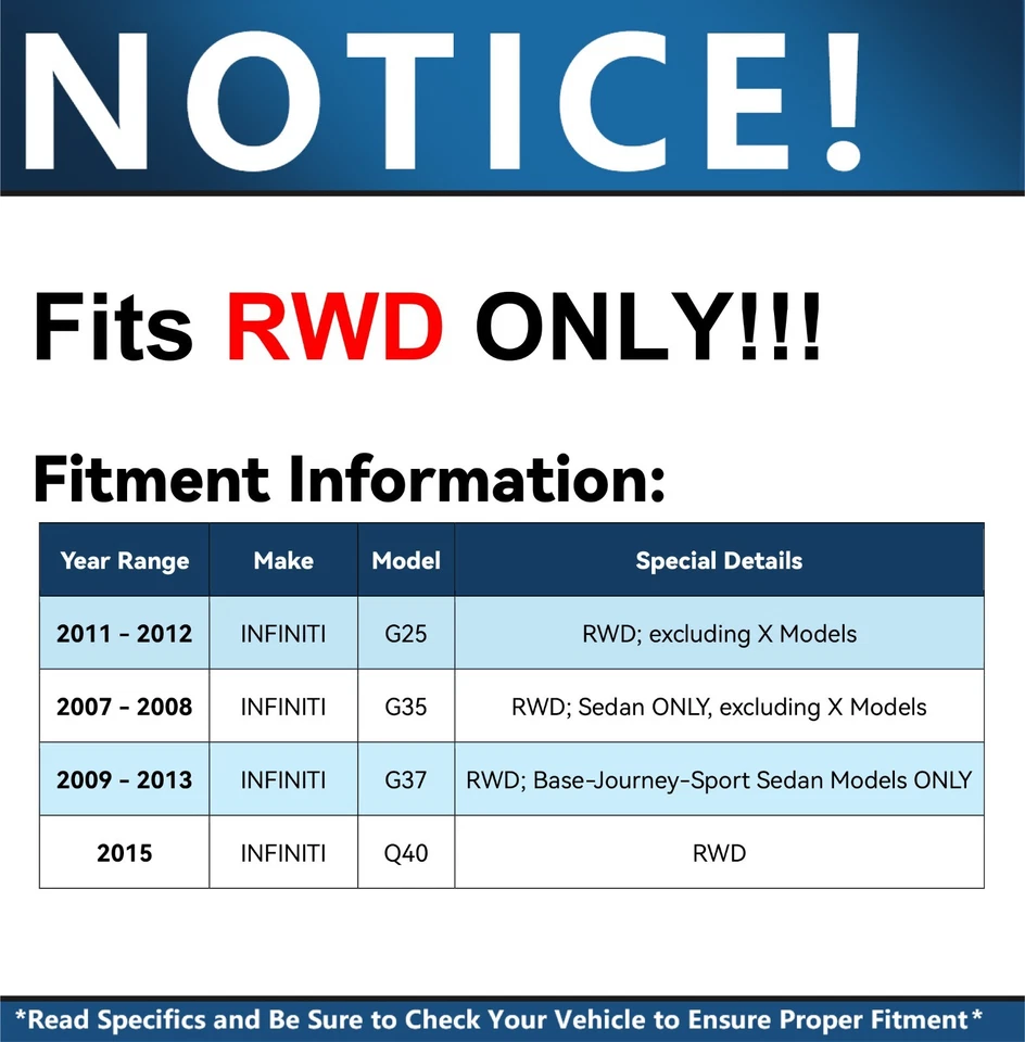 Par de 2 brazos de control inferiores delanteros tracción trasera con rótulas para Infiniti G25 G35 G37 Q40 Foto 3 de 4
