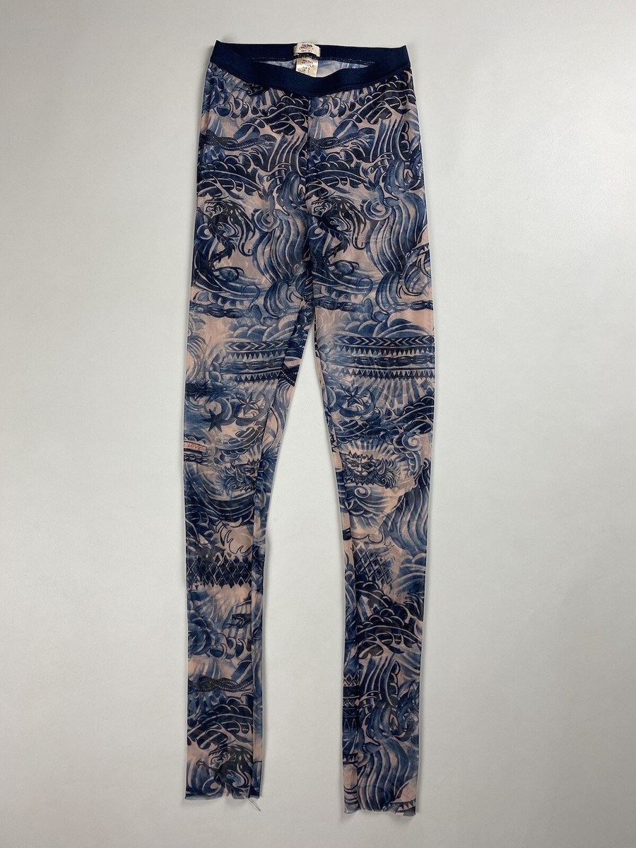 ［タグ付］Jean Paul Gaultier Tattoo Leggings Jean Paul Gaultier Fishnet Tattoo Leggings