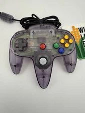 Clear Atomic Purple N64 Nintendo 64 Controller Authentic Tested & Cleaned