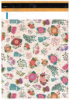 200 Bags 100 10x13 Cute Rabbits, 100 10x13 Pink Flowers Designer Poly Mailers