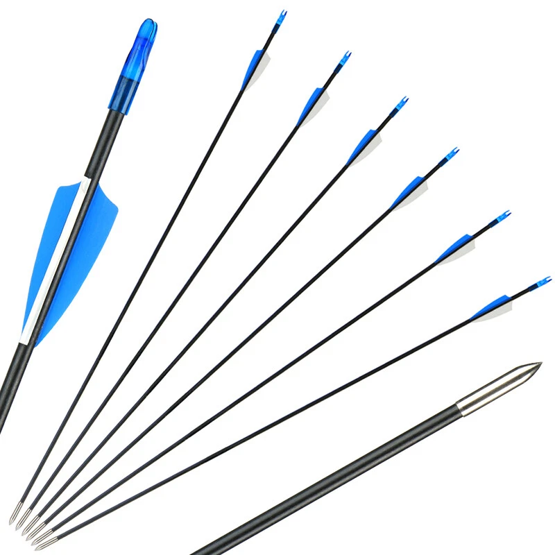 12pcs 31" Archery Fiberglass Arrows Target Recurvebow Shooting Hunting Quiver - Image 4 of 4