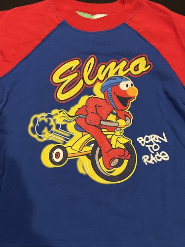 NWT Sesame Street Elmo Shirt Size 5T Boy Girl Toddler Born To Ride 2007 - Picture 2 of 7