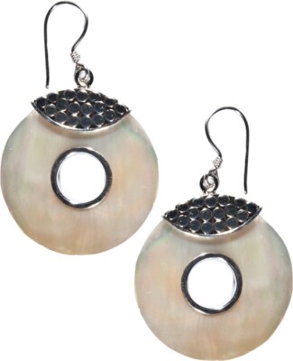 Orecchini In Argento 925 Con Abalone VONALA - Design Filigrana Farfalla, Rosa O Quadrifoglio - Gioielli Eleganti Per Donne, Regalo Per Festa Della Mamma O Compleanno