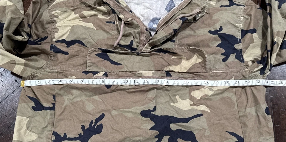 PacSun Men’s Pullover Hooded Quarter-Zip Pullover • Camouflage • Large - Image 4 of 4