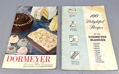Dormeyer Electric Mixer & Blender Recipe Pamphlets 1940s
