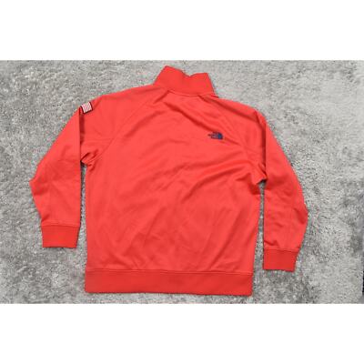 The North Face Red 2XL Men's Polyester Jacket USA Flag Zip Pockets