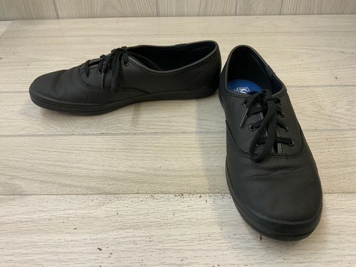 all black leather keds