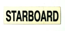 Boat / Marine Black Starboard Decal / Label