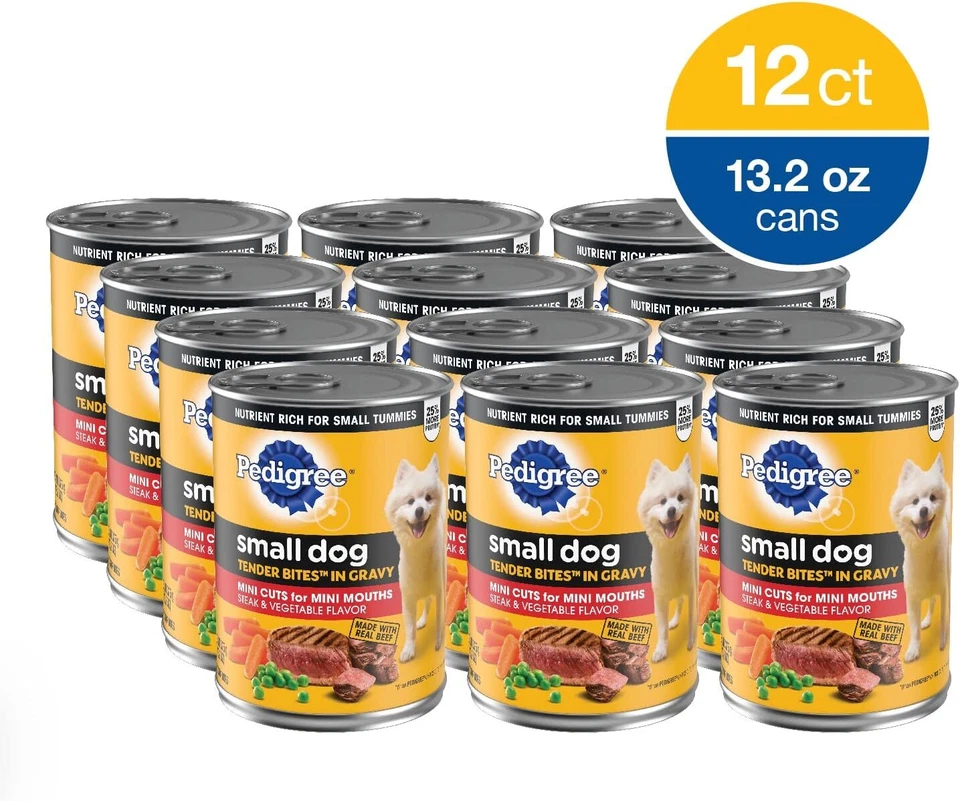 Pedigree Small Dog Tender Bites in Gravy, Canned Wet Dog Food, (12) 13.2 oz. Can - Image 2 of 4
