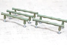 5 Bamboo Pulls Plant Handles Drawer Knobs Cabinet Pulls CAST IRON Hardware Asian